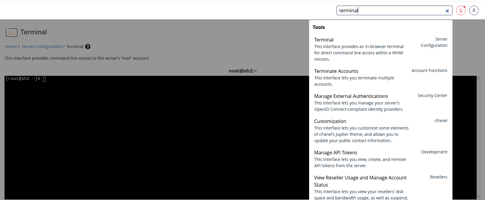 SSH terminal login